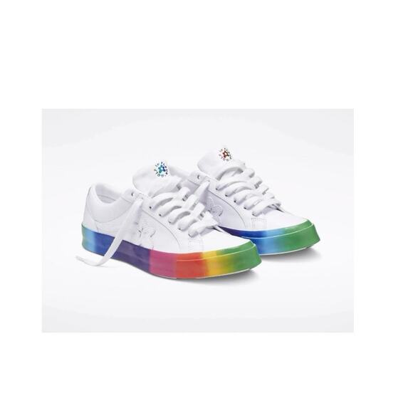 Tyler The Creator Golf le Fleur One Star Low Rainbow Converse Shoes 9.5 Men’s - Picture 1 of 11